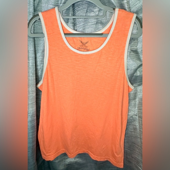 Faded Glory Men’s Large (42-44) Neon Orange Summer Muscle Shirt Tank Top - Picture 4 of 5